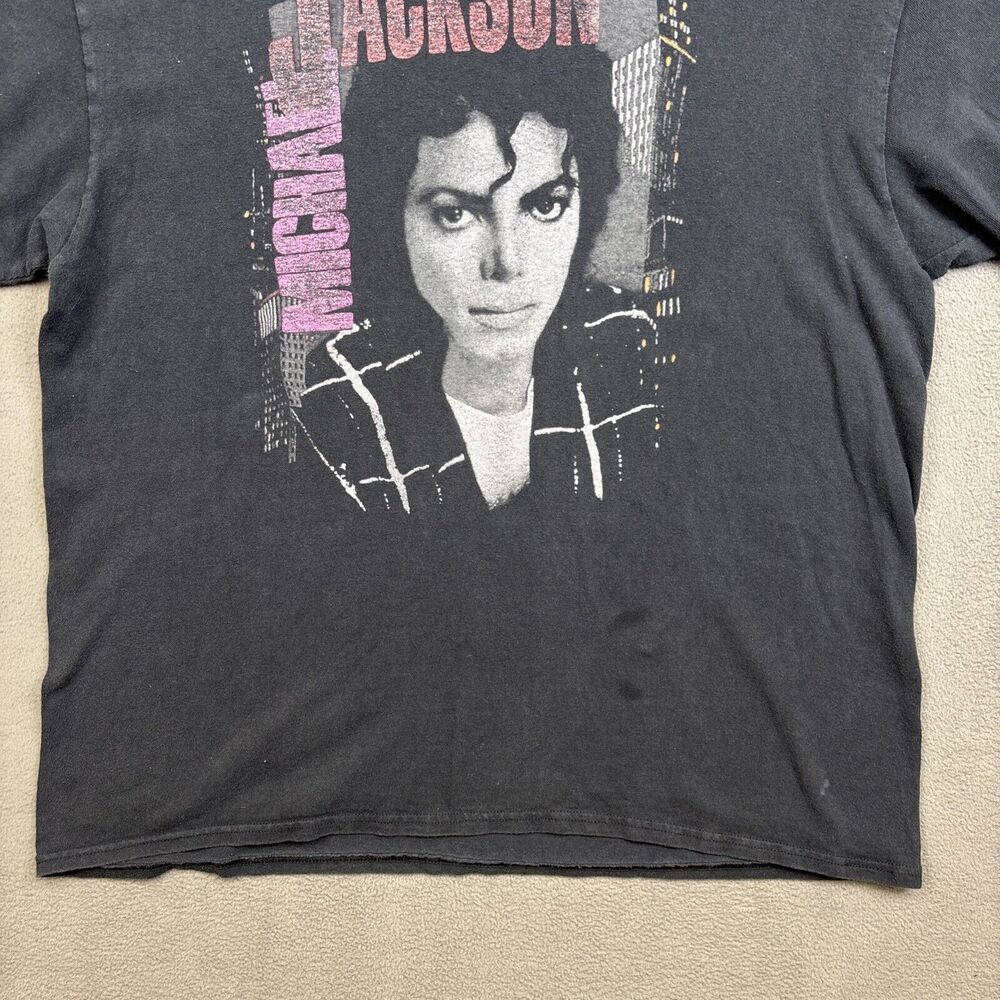 Junk Food Michael Jackson Bad Tour '88 Short Sleeve Top Gray Shirt Size M - Picture 6 of 12